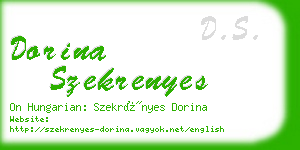 dorina szekrenyes business card